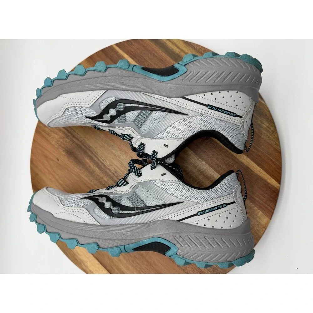 Saucony Excursion TR16 Women's Size 7 Trail Running Shoes Gray Teal‎  0397